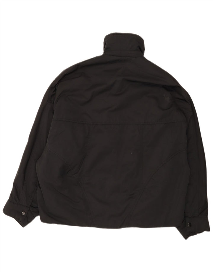Zara Dame Oversized Polstret Jakke UK 6 XS Sort Nylon