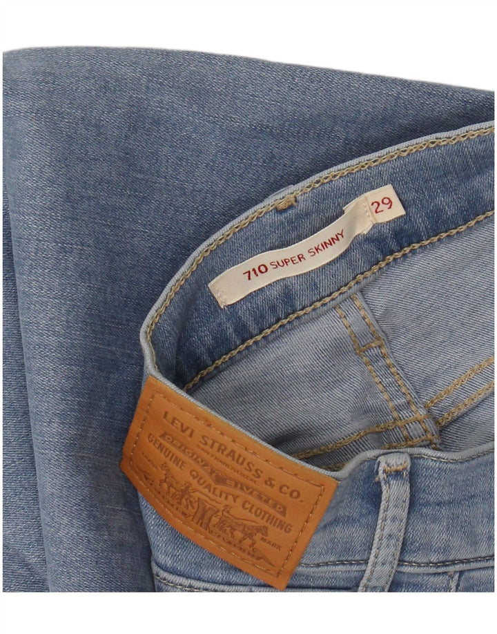 Levi's Dame 710 Super Skinny Jeans W29 L32 Blå