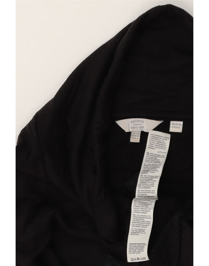 Fat Face Dame Oversized Roll Neck Sweatshirt Jumper UK 10 Small Black