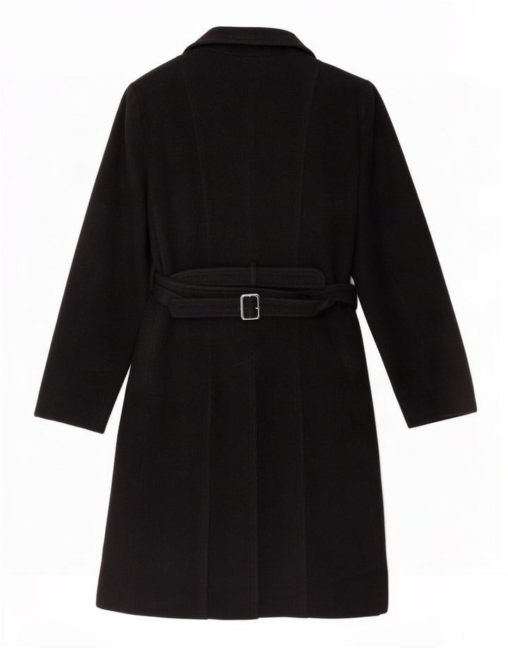 Marks & Spencer Dame Overfrakke UK 14 Medium Sort Uld