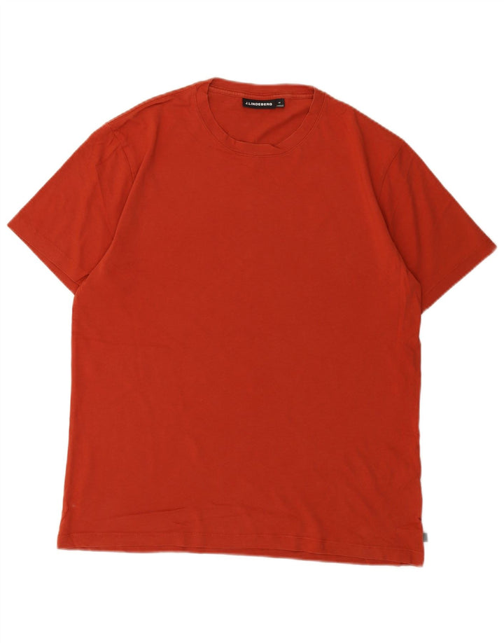 J.Lindeberg Herre T-Shirt Top Medium Orange Bomuld