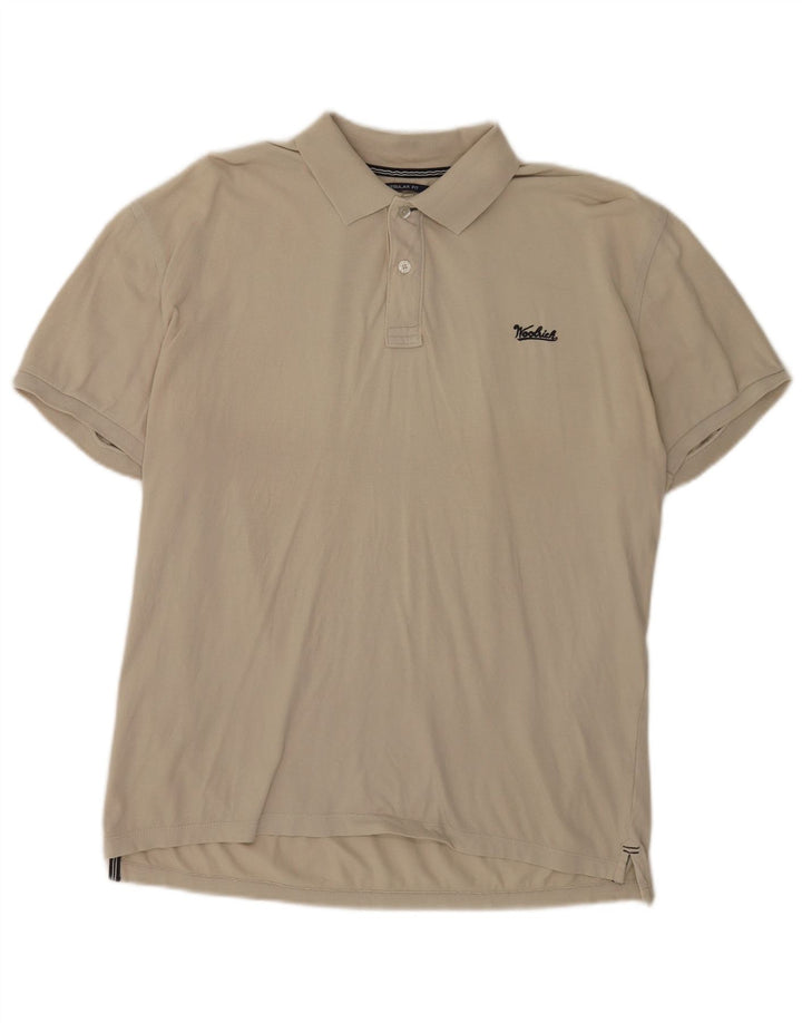 Woolrich Herre Regular Fit Polo Shirt Medium Beige Bomuld