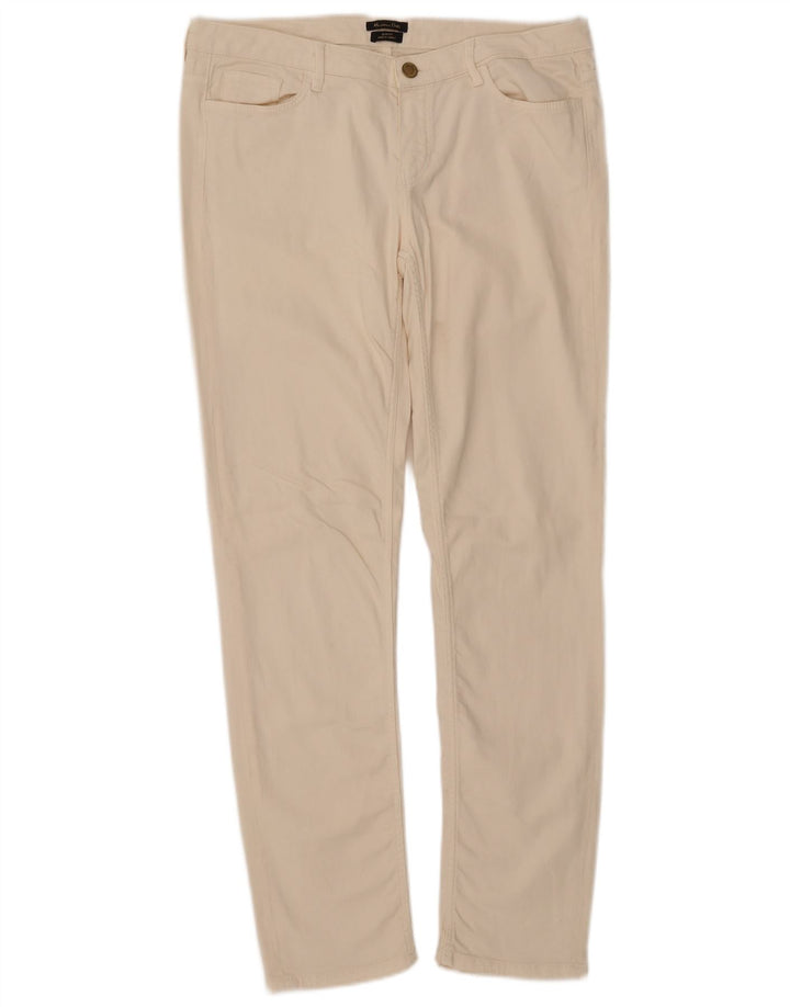 Massimo Dutti Dame Slim Jeans EU 42 Large W32 L30 Off White Bomuld