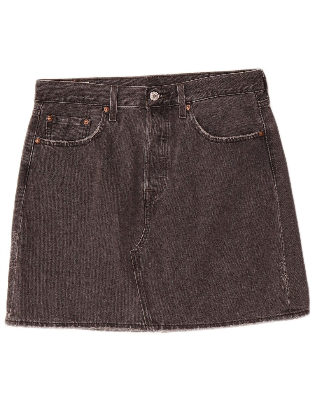 LEVI'S Dame Mini Denim Nederdel W30 Medium Brun Bomuld