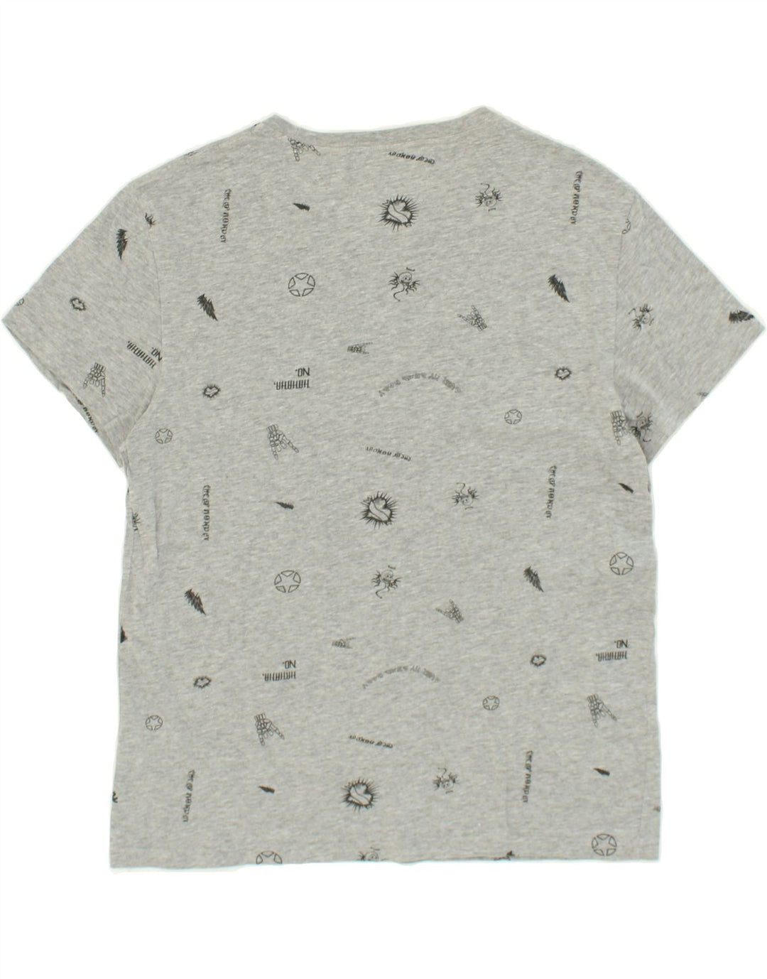 CHEAP MONDAY Mens Graphic T-Shirt Top Large Grey Spotted Cotton Vintage Cheap Monday and Second-Hand Cheap Monday from Messina Hembry 