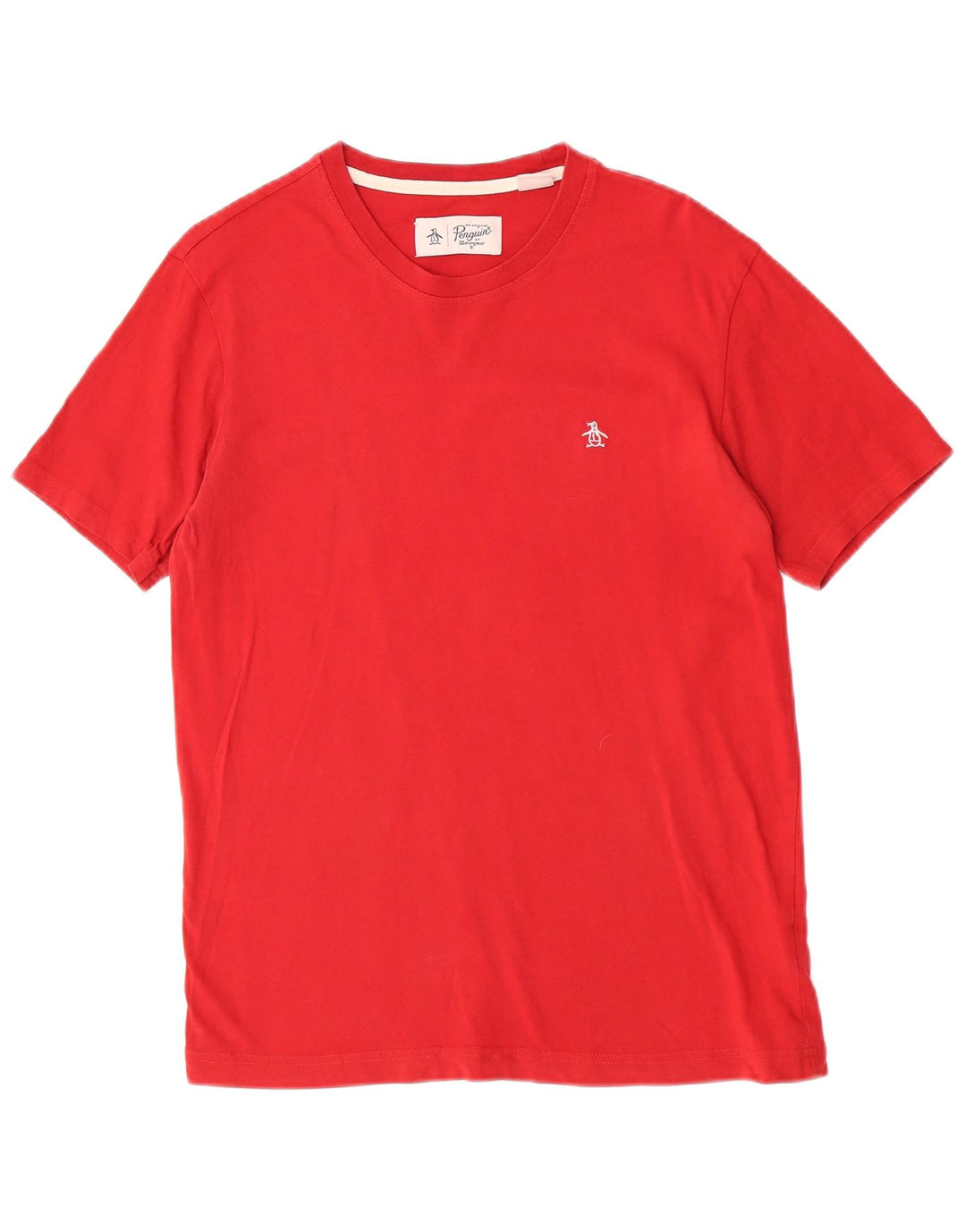 Penguin Herre T-Shirt Top Lille Rød Bomuld