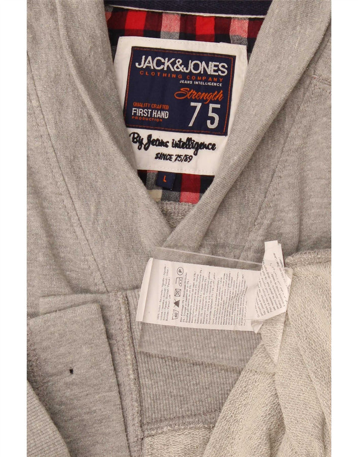 Jack & Jones Herre Cardigan Sweater Stor Grå Bomuld