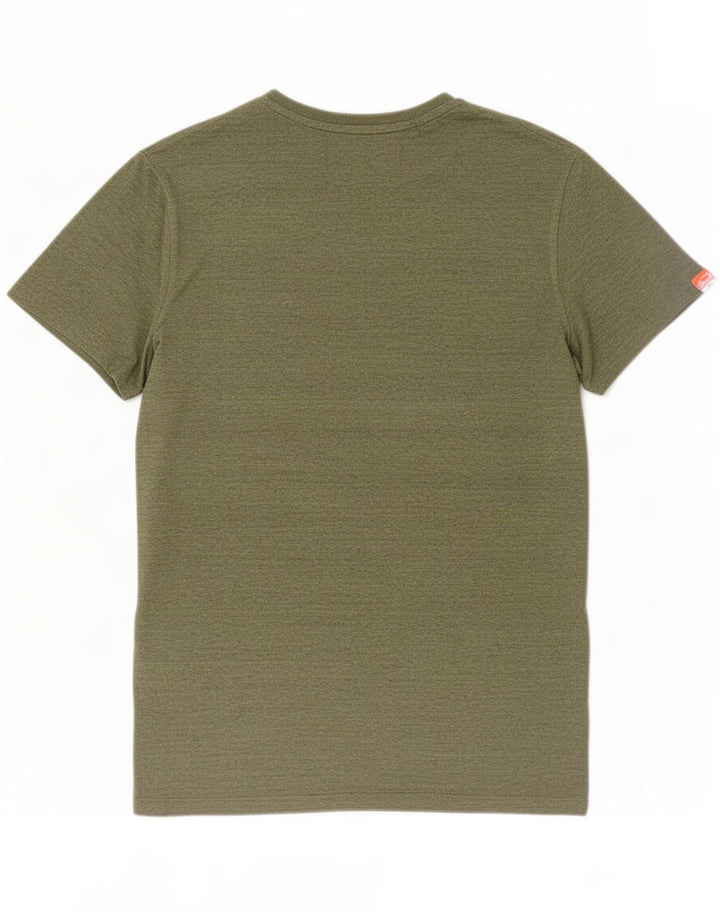 Superdry T-shirt top til mænd, stor Khaki Flecked Bomuld