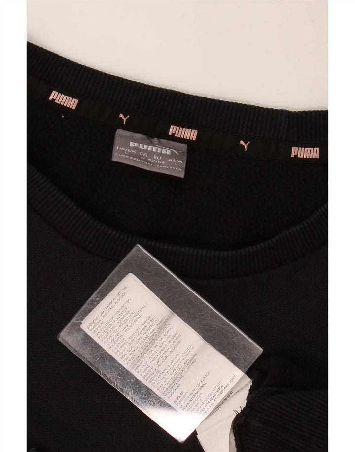 Puma Herre Grafisk Sweatshirt Jumper Stor Sort Bomuld