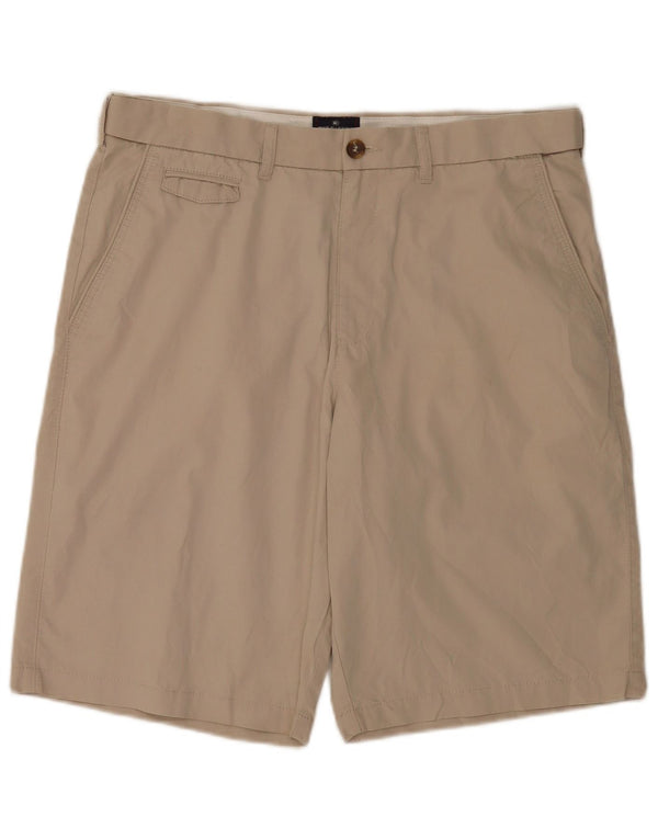 Marks & Spencer Herre Blue Harbor Chino Shorts W36 Stor Beige Bomuld