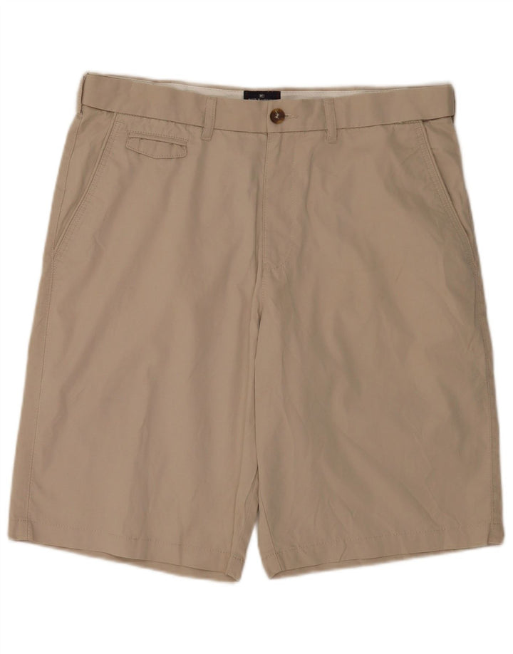 Marks & Spencer Herre Blue Harbor Chino Shorts W36 Stor Beige Bomuld