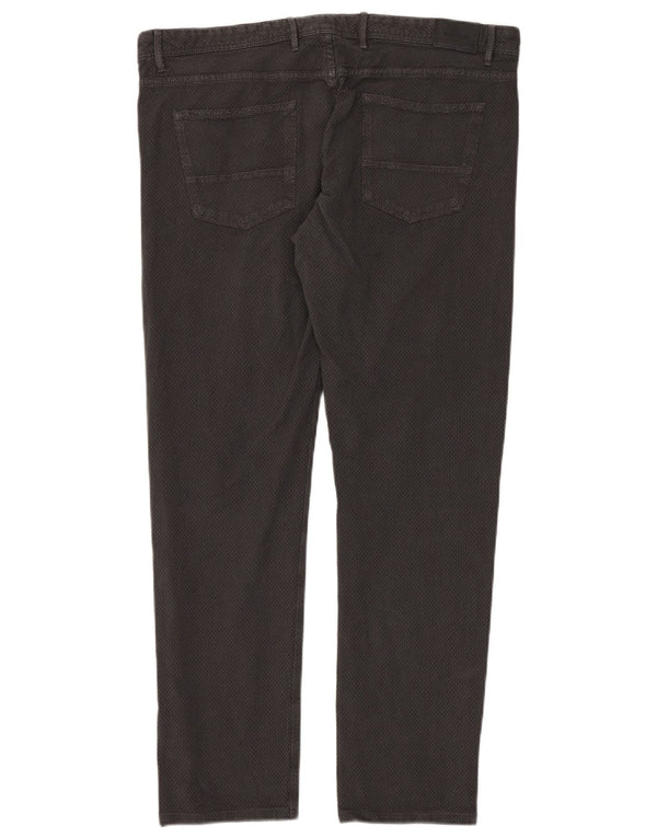 Massimo Dutti Mens Slim Fit Casual Trousers EU 46 XL W36 L32 Grey Cotton