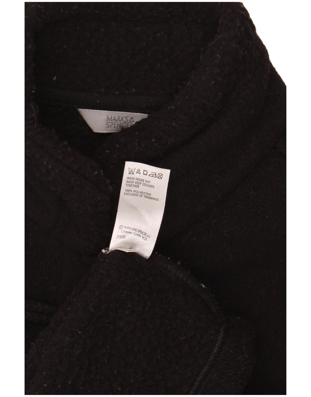 Marks & Spencer Dame Oversized Duffel Coat UK 20 2XL Sort Polyester