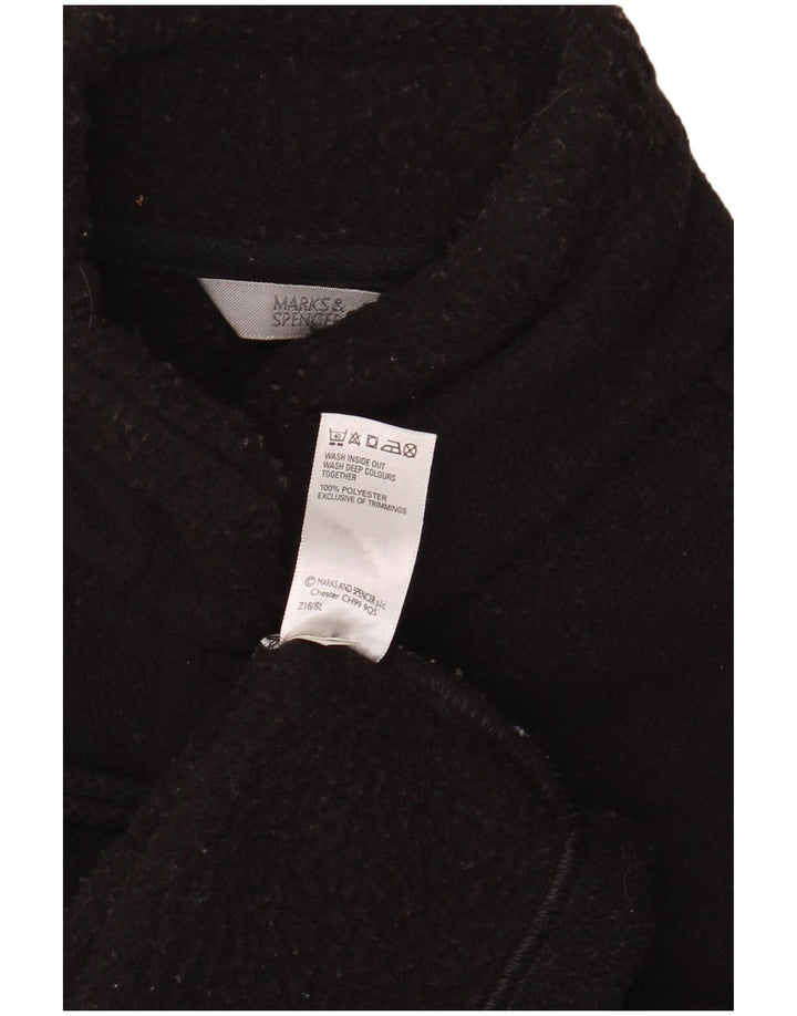 Marks & Spencer Dame Oversized Duffel Coat UK 20 2XL Sort Polyester