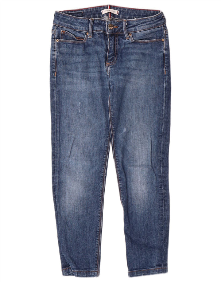 TOMMY HILFIGER Piger Skinny Jeans 7-8 år W24 L23 Blå Bomuld