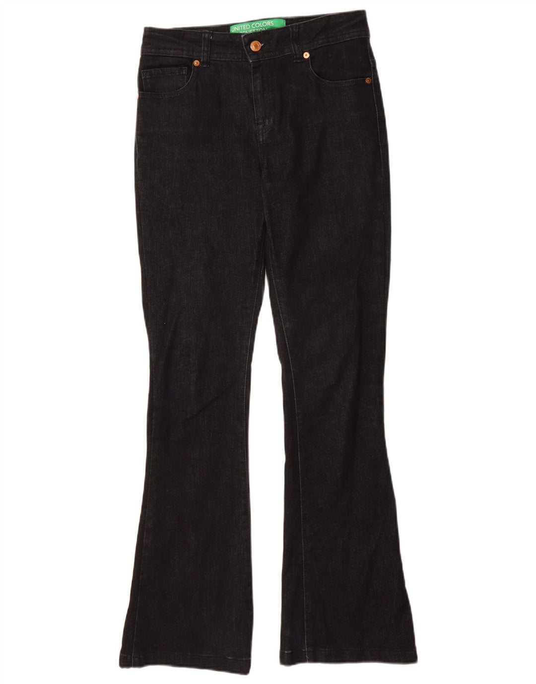 Benetton Dame Bootcut Jeans W27 L30 Marineblå Bomuld
