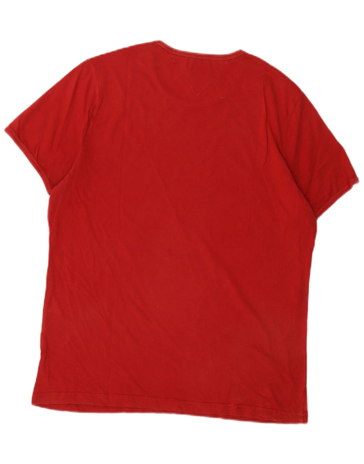 Tommy Hilfiger Herre T-Shirt Top XL Rød