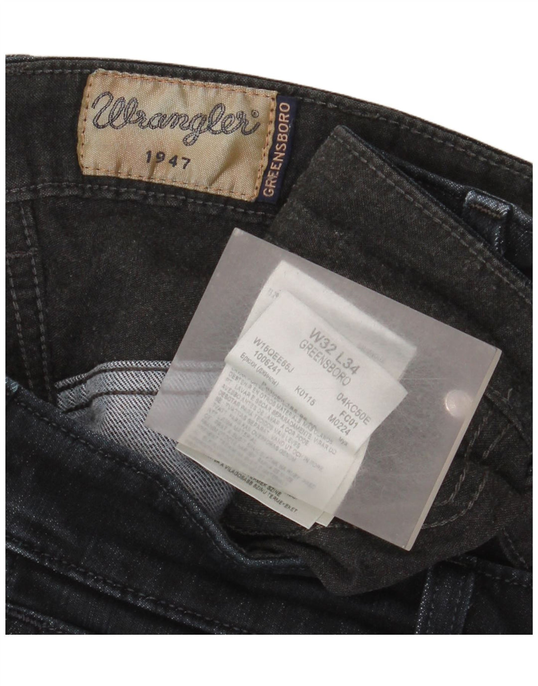 Wrangler Straight Jeans til mænd W32 L28 Sort bomuld