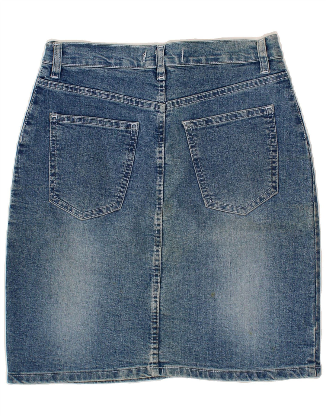 VINTAGE Womens Denim Skirt W29 Medium Blue Cotton Vintage Vintage and Second-Hand Vintage from Messina Hembry 