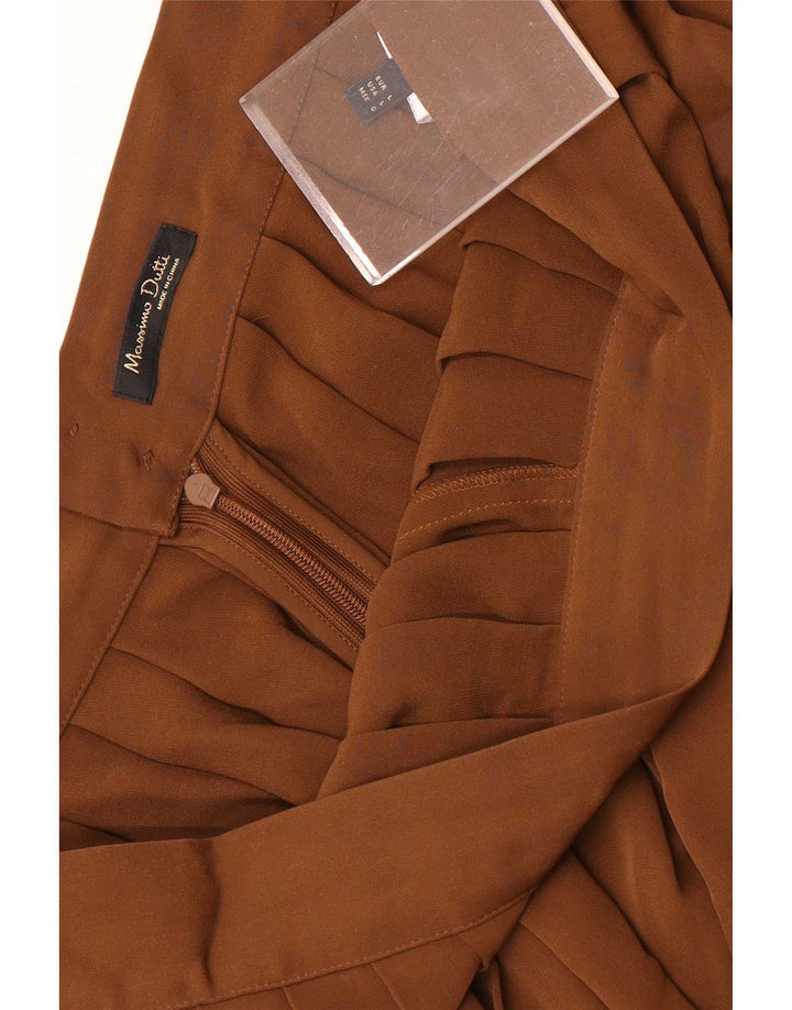 Massimo Dutti Dame Cullotes Capri Bukser Large W32 L22 Brun Polyester