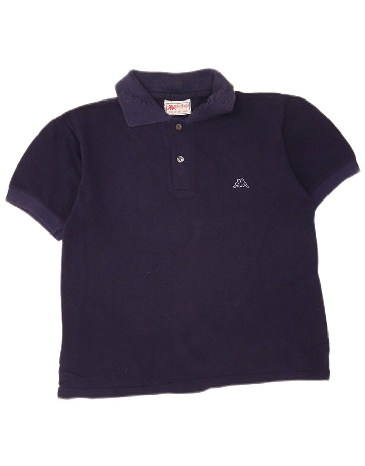 Kappa Dame Polo Shirt UK 8 Small Navy Blue Cotton