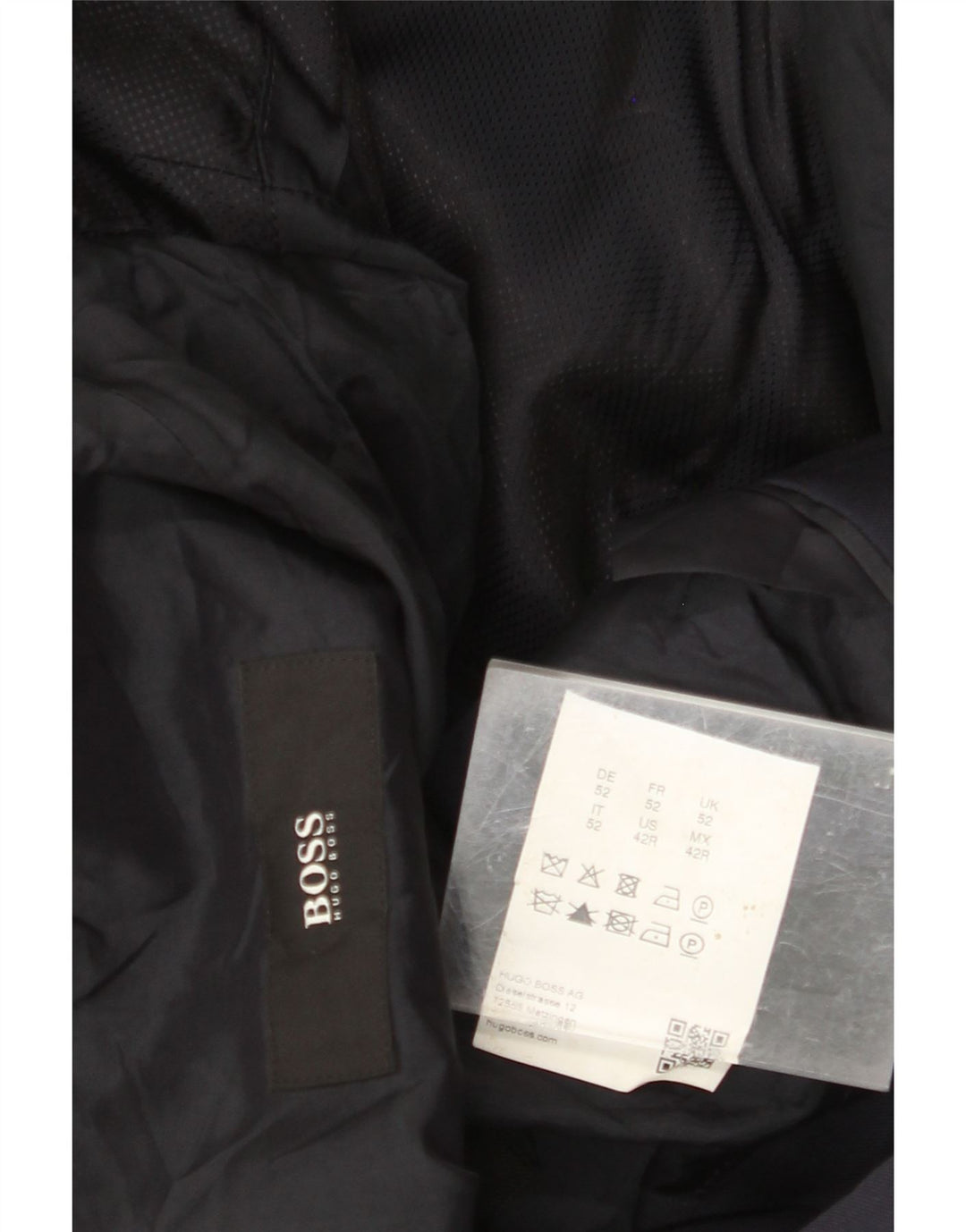 HUGO BOSS Herre 2-knaps blazerjakke EU 52 XL Marineblå Uld