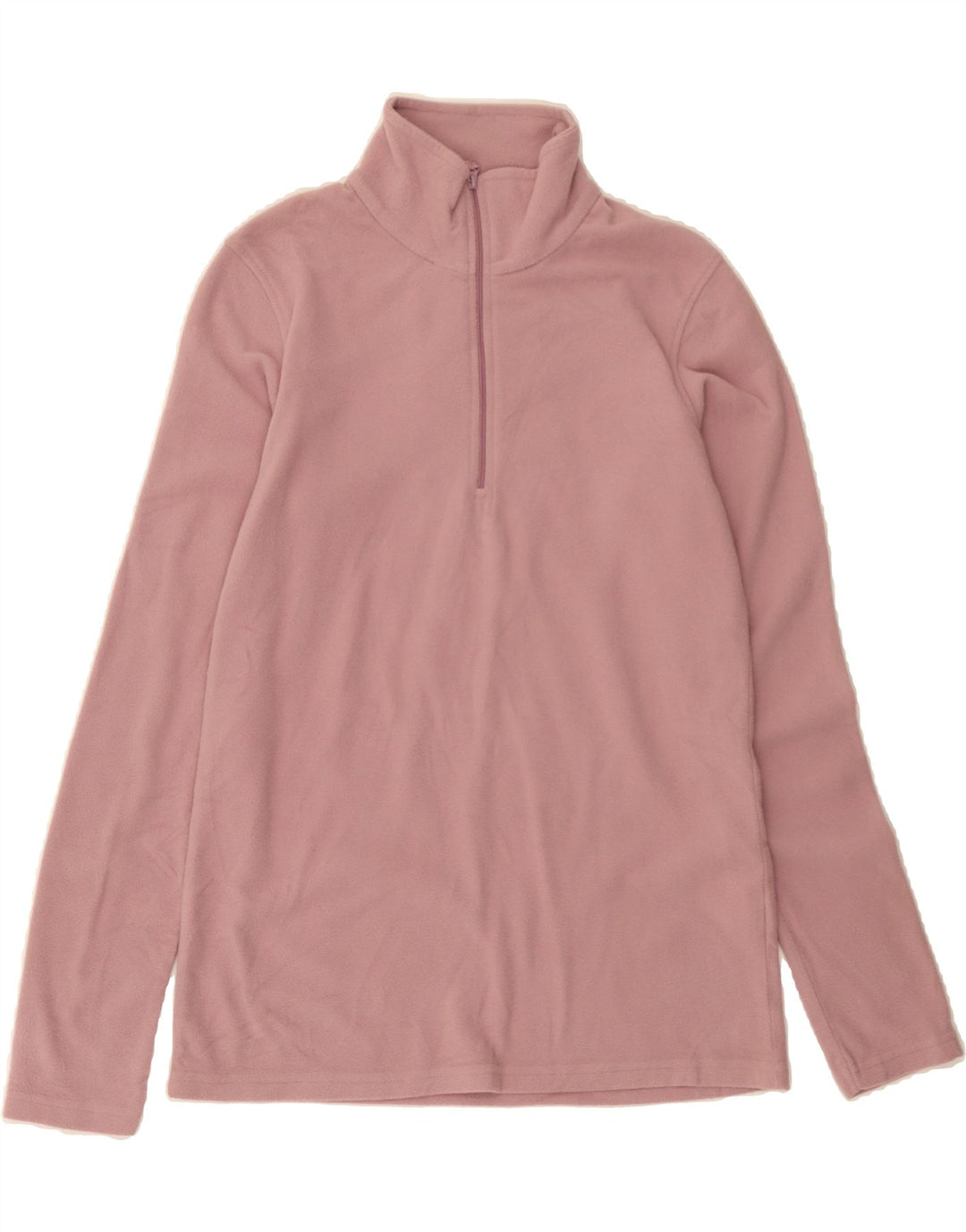 MOUNTAIN WAREHOUSE Womens Zip Neck Fleece Jumper UK 12 Medium Pink Vintage Mountain Warehouse and Second-Hand Mountain Warehouse from Messina Hembry 