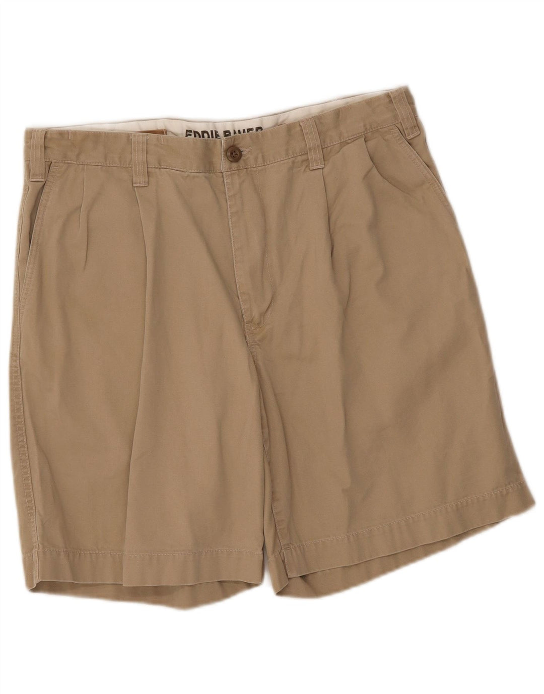 EDDIE BAUER Herre Pegged Chino Shorts W36 Stor Beige Bomuld