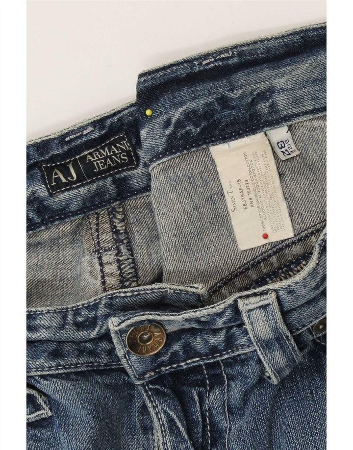 Armani Dame Straight Jeans W32 L29 Blå Bomuld