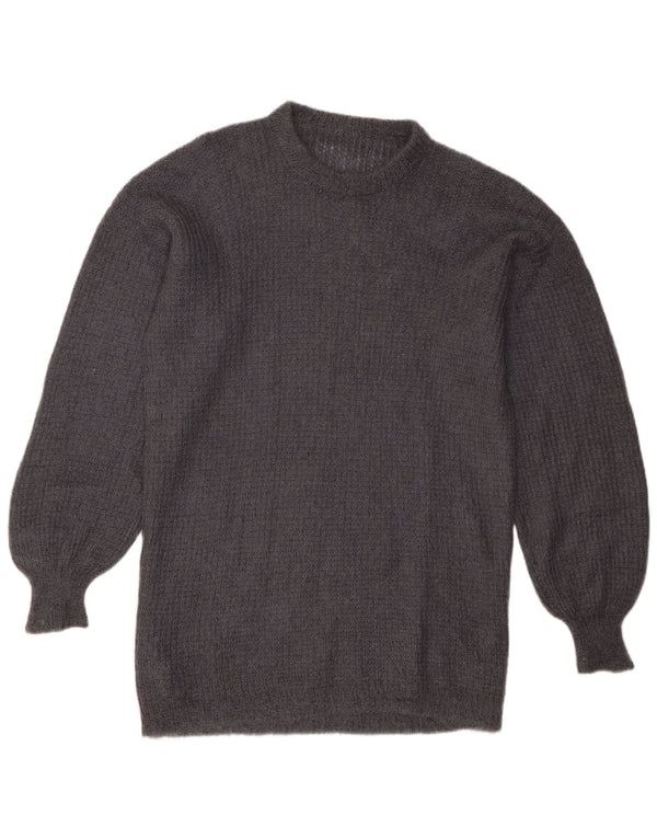 Vintage dame sweater med rund hals DK 16 stor grå