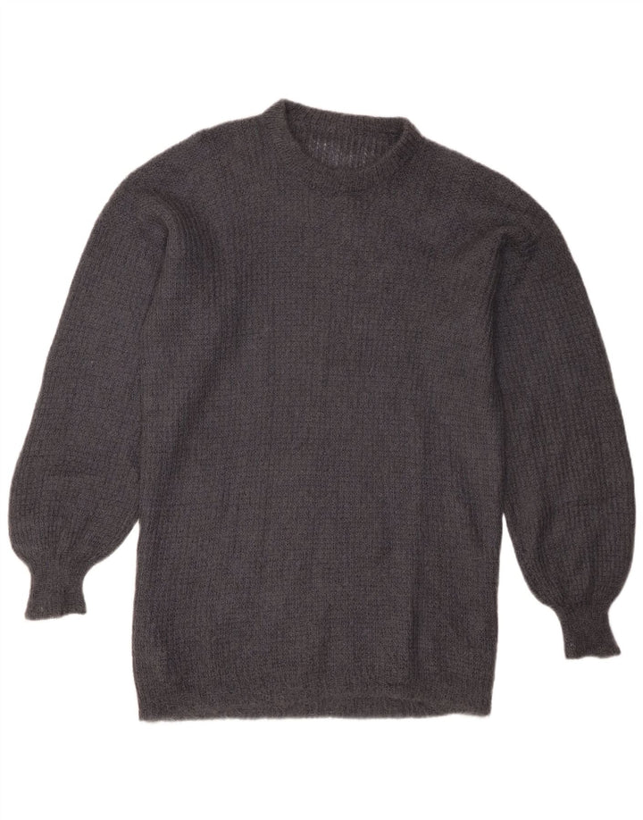 Vintage dame sweater med rund hals DK 16 stor grå