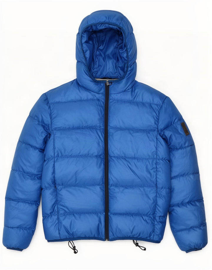 Replay Herre hættepolstret jakke UK 38 Medium Blue Polyester