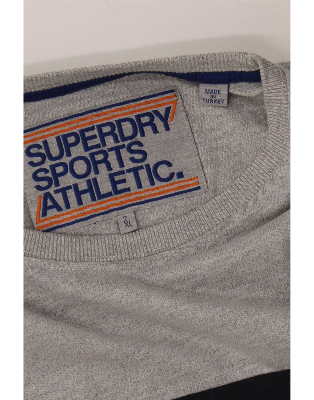 SUPERDRY Dame Grafisk T-Shirt Top 2XL Grå Colourblock