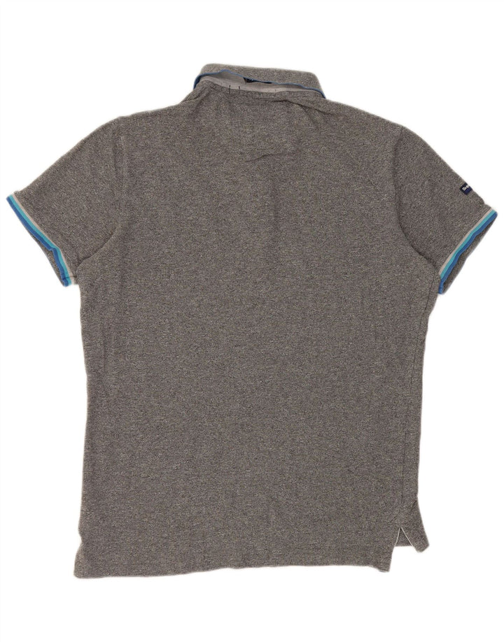 Superdry Poloshirt til mænd, stor grå flækket bomuld