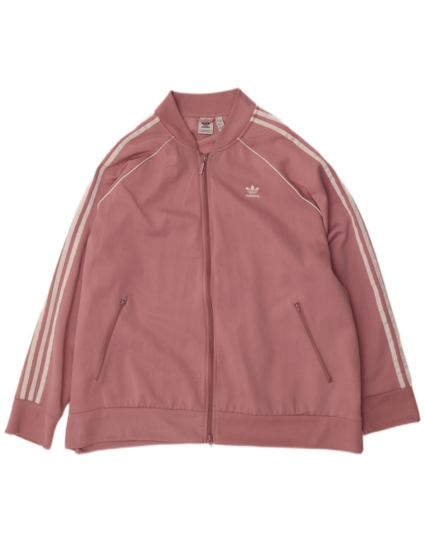 ADIDAS Oversized træningsdragt topjakke til kvinder UK 32/34 4XL Pink Bomuld