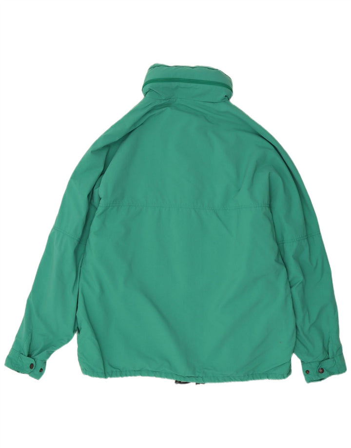 Good Luck Herre Hooded Loose Fit Anorak Jacket UK 38 Medium Green Polyester
