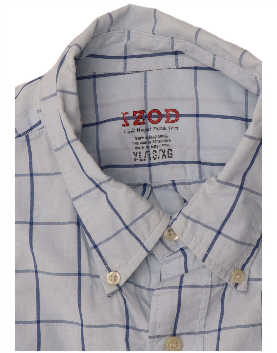 IZOD Herreskjorte XL Blå ternet