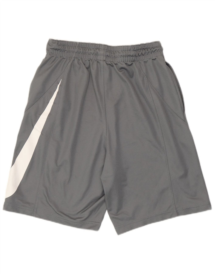 Nike Herre Dri Fit grafiske sportsshorts mellemgrå polyester