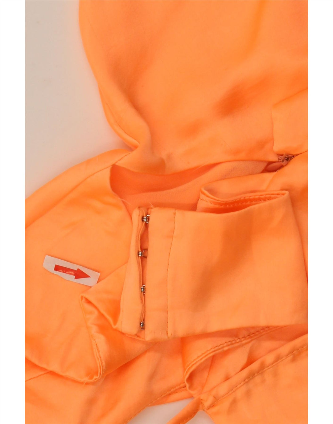 Zara Dame Mini Slip Dress UK 8 Small Orange Polyester