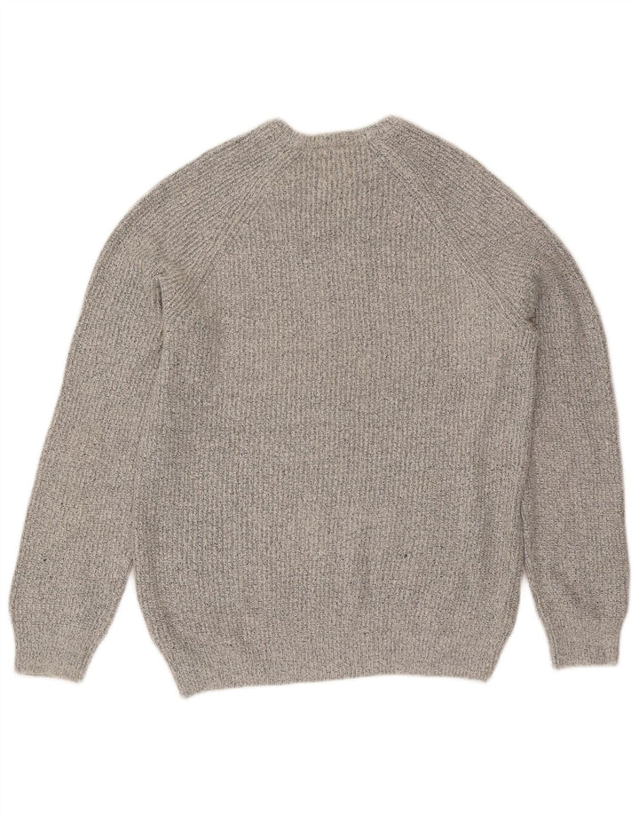 Marks & Spencer Herre sweater med rund hals, mellemgrå polyamid