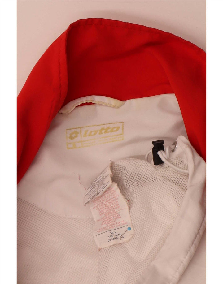 Lotto Træningsdragt til mænd Topjakke UK 38/40 Medium White Colourblock Polyester