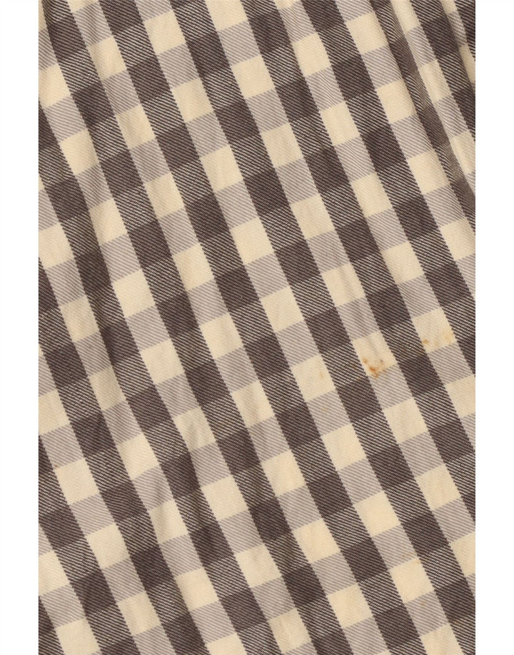 Superdry Flanelskjorte til mænd, lille grå Gingham Bomuld