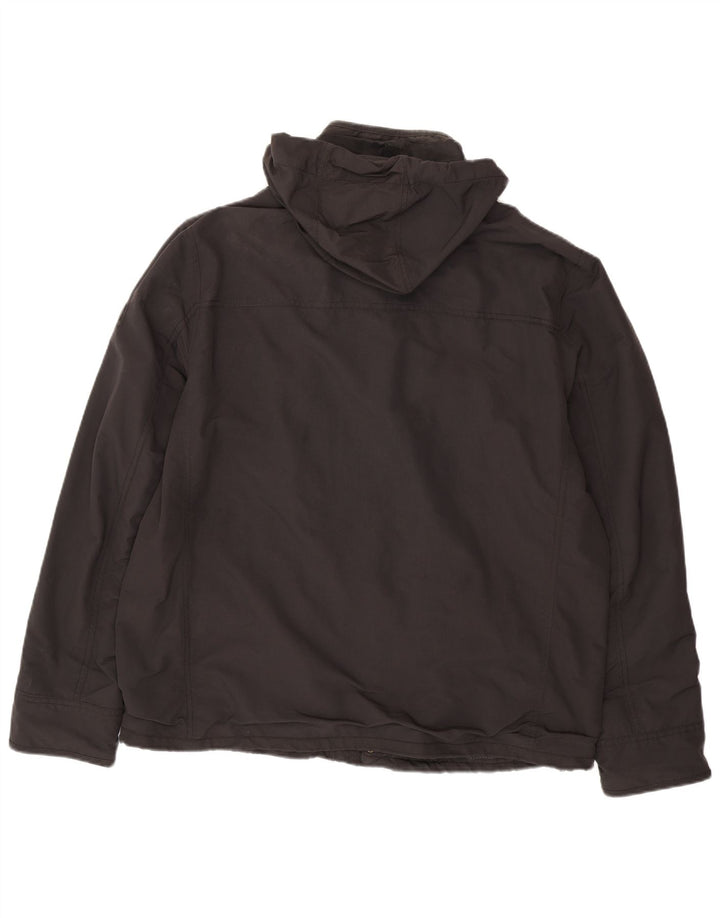 FAT FACE Herre Hooded Utility Jacket UK 42 XL Grå Nylon