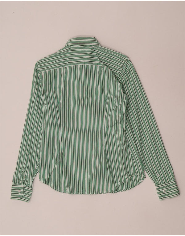 Ralph Lauren Womens Shirt US 8 Medium Green Striped Cotton