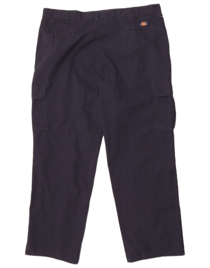 Dickies Straight Cargo bukser til mænd W40 L30 Marineblå polyester