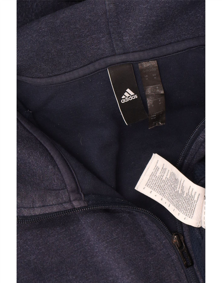 Adidas Hættetrøje med lynlås til mænd mellem marineblå bomuld