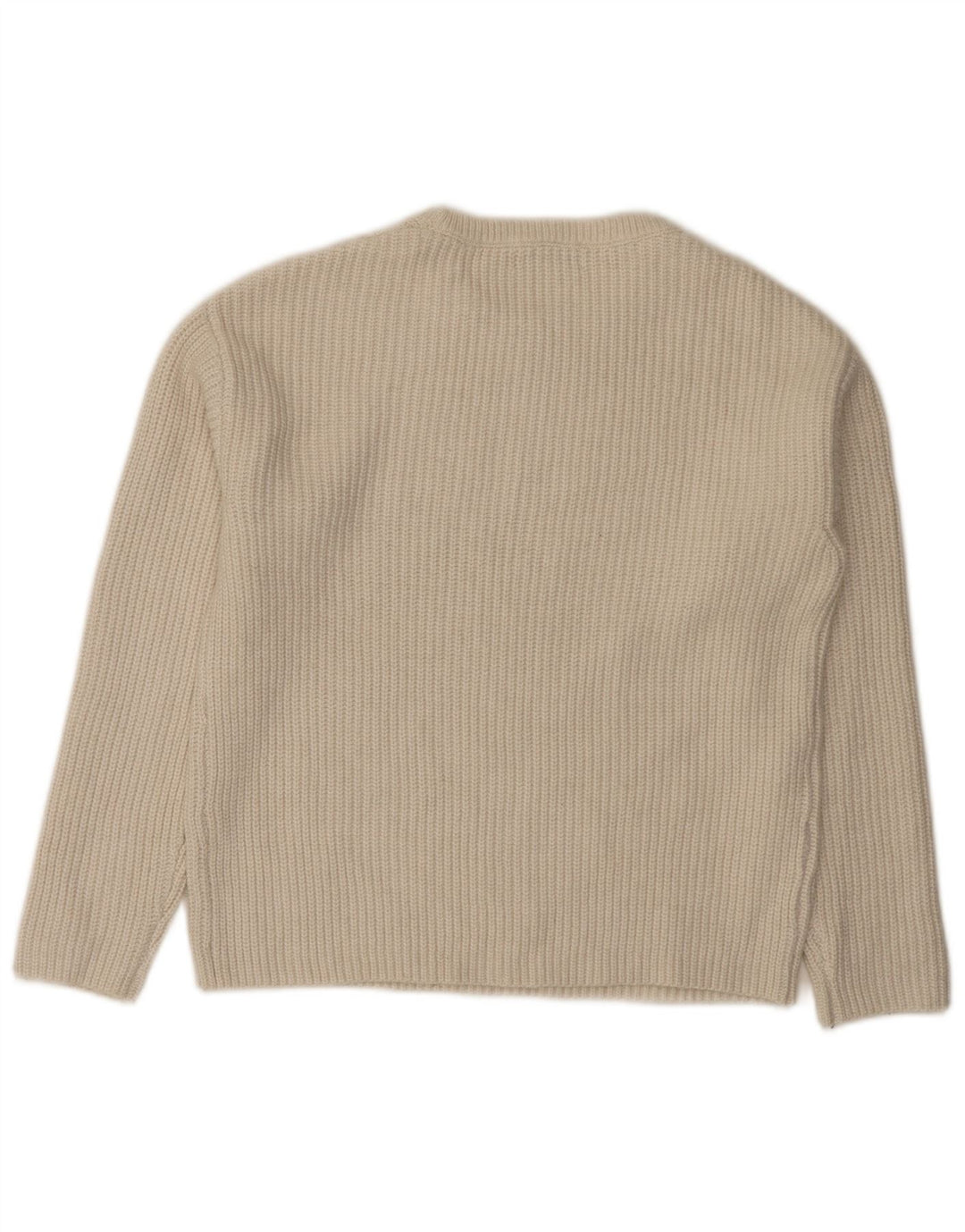 Marks & Spencer Herre sweater med rund hals, lille off-hvid polyester