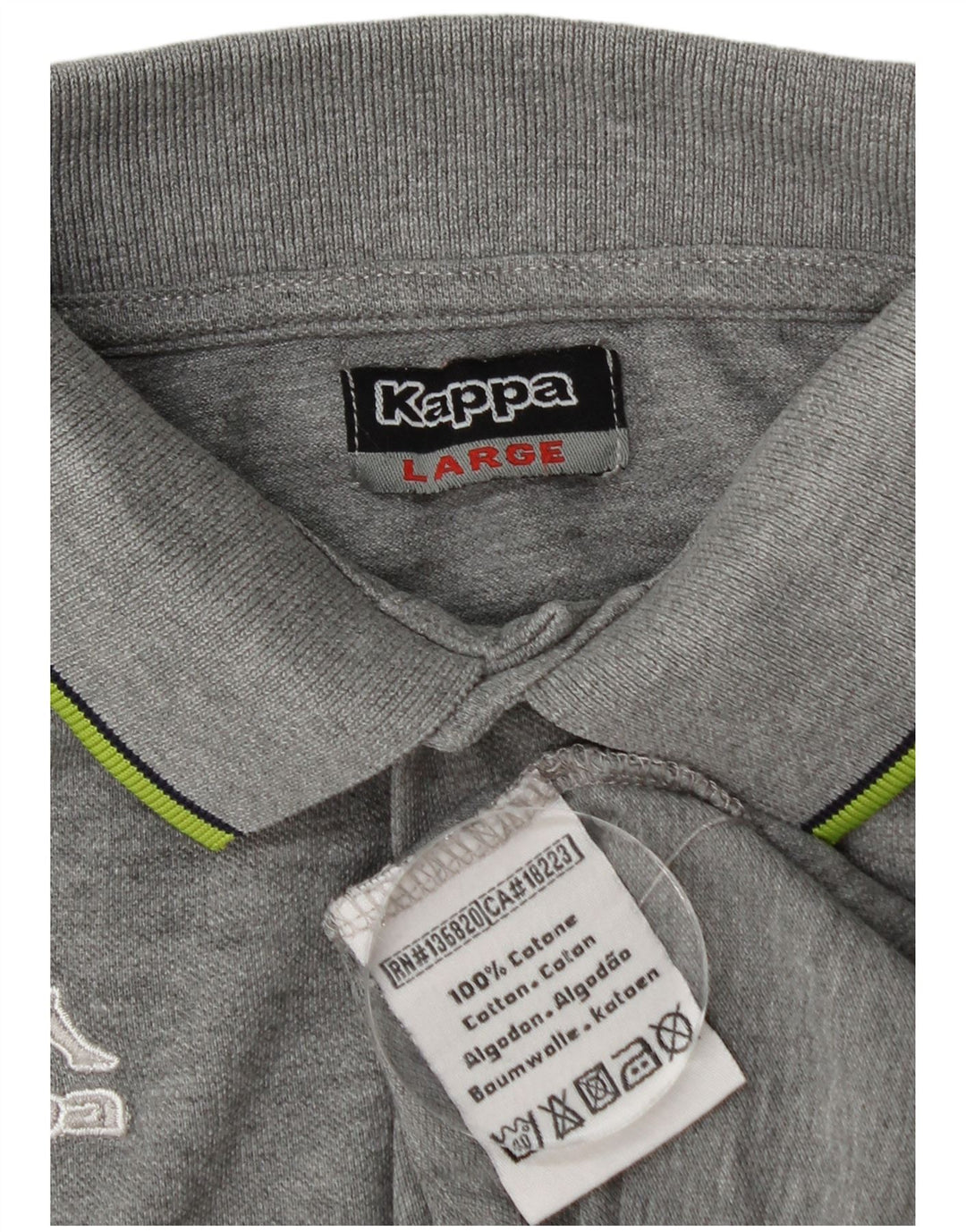 Kappa herre poloshirt, stor grå bomuld
