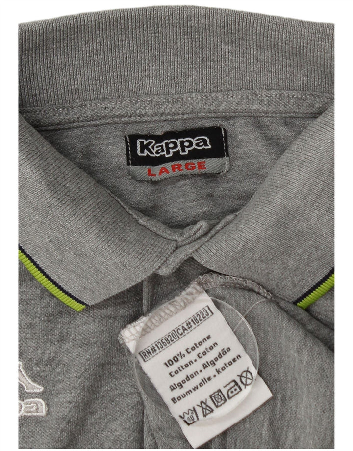 Kappa herre poloshirt, stor grå bomuld