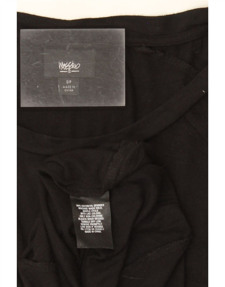 MOSSIMO 3/4 ærmet maxikjole til kvinder UK 10 Small Black Rayon
